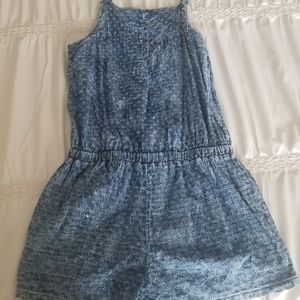 Lucky Brand girls denim romper, size L